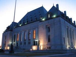 Image of Supreme Court of Canada at dusk